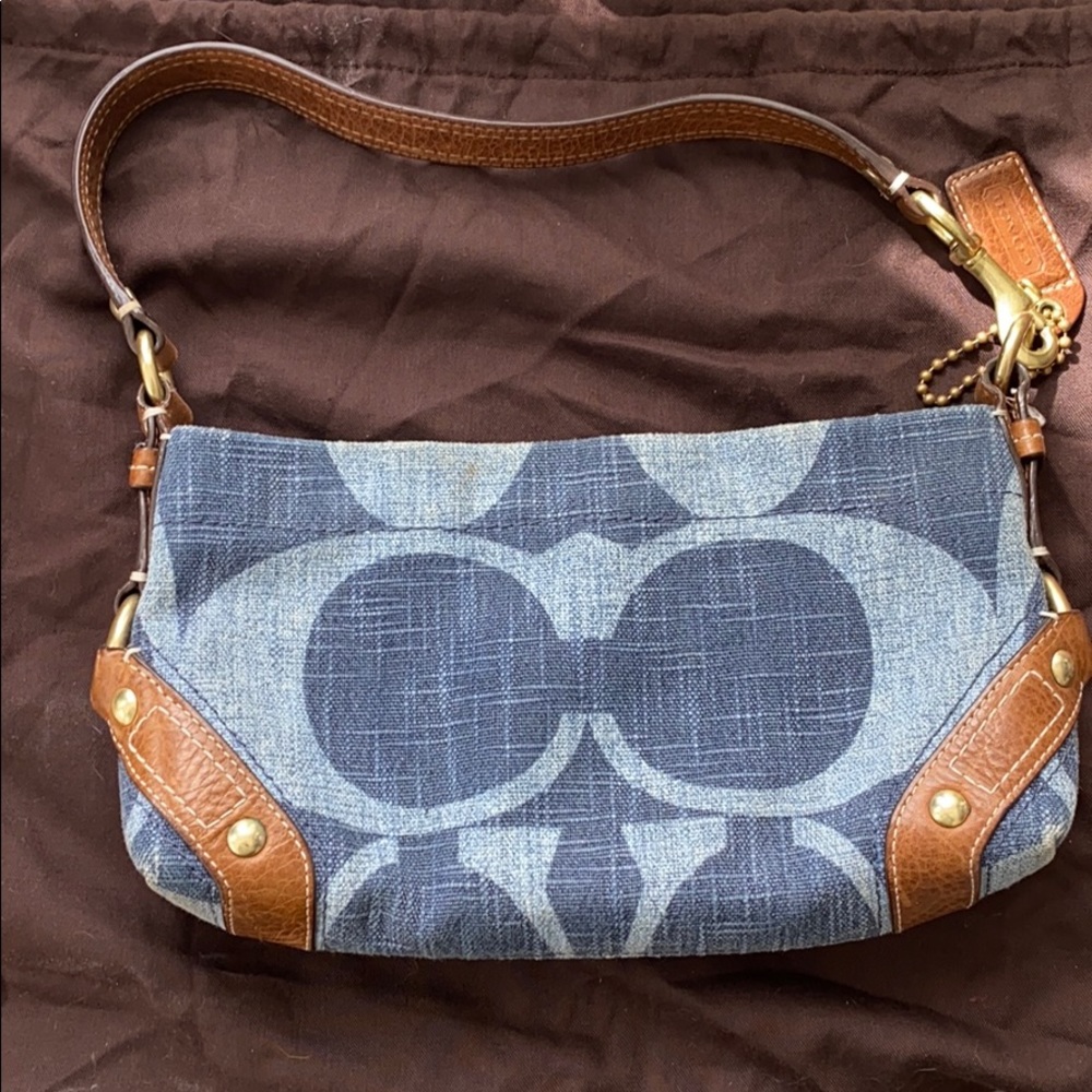 Denim coach purse